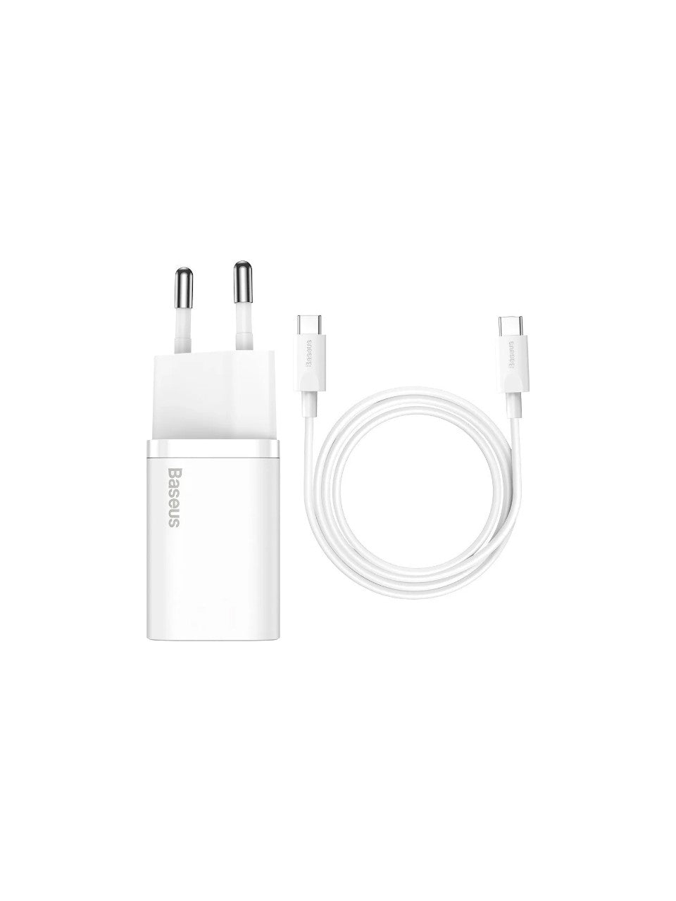 Pack Baseus Super Si : adaptateur de charge rapide 25 W + câble Type-C vers Type-C 3 A 1 m