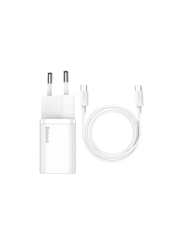 Pack Baseus Super Si : adaptateur de charge rapide 25 W + câble Type-C vers Type-C 3 A 1 m