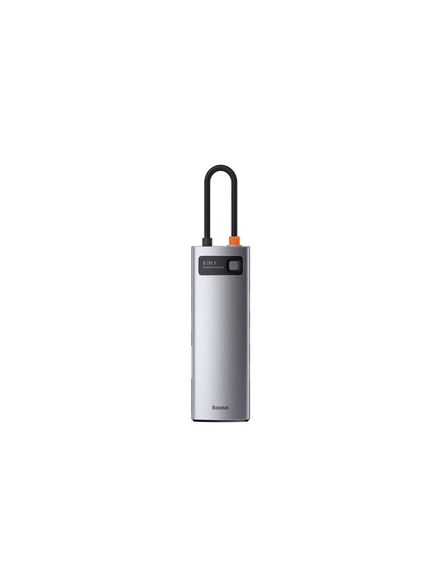 Hub USB-C Baseus Metal Gleam Series 8 en 1 – HDMI 4K, SD/TF, RJ45, PD 100 W