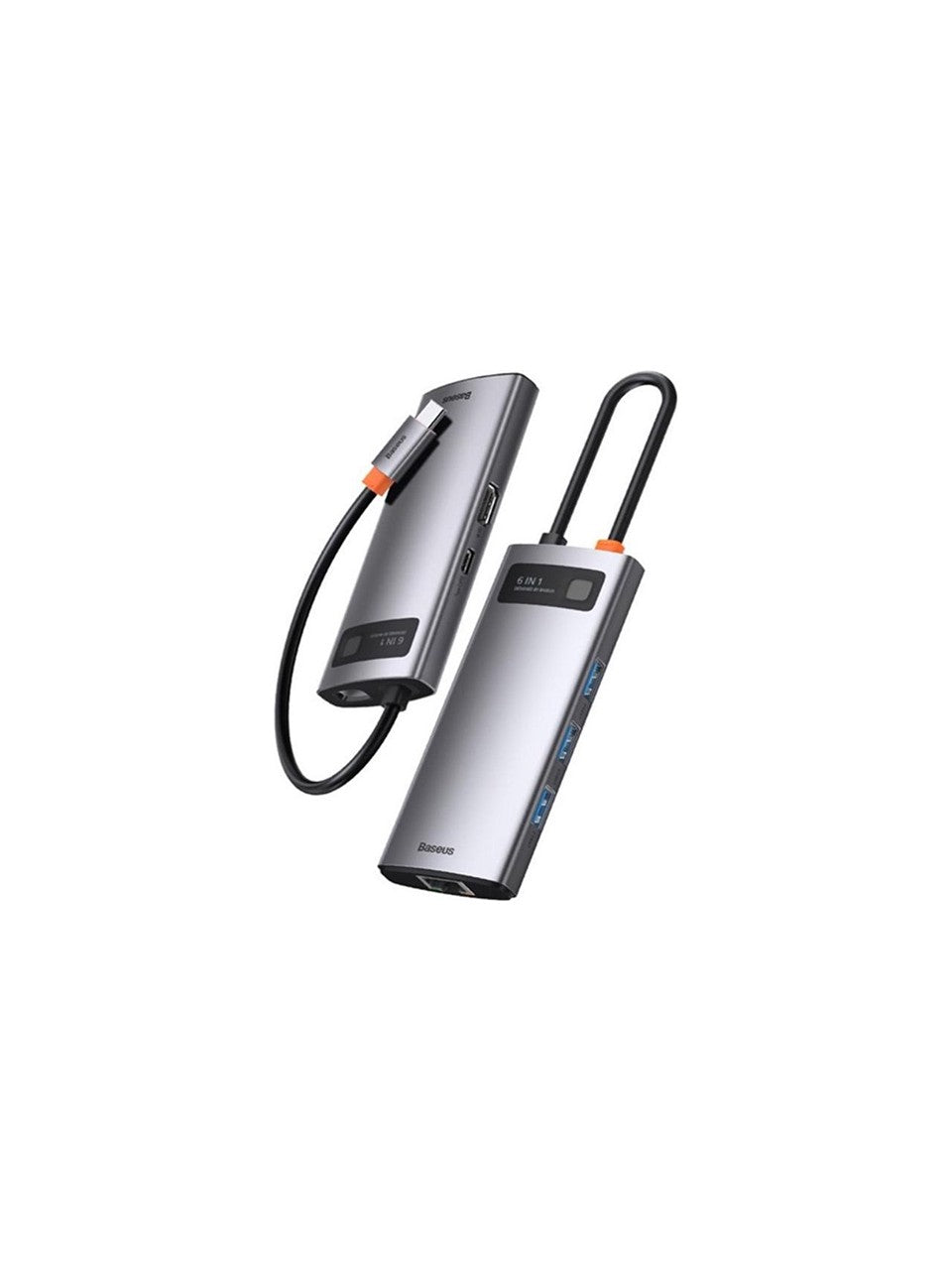 Hub répartiteur USB-C Baseus Metal Gleam 6 en 1 – HDMI 4K, PD 100 W, 3x USB 3.0