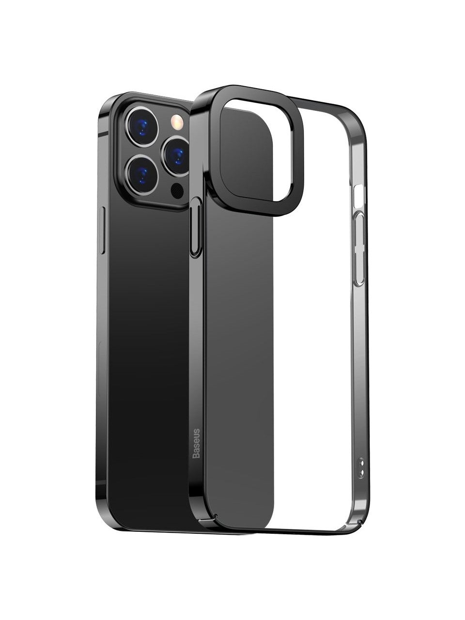 Coque Baseus Glitter iPhone 13 Pro 6,1" – transparente à bords noirs