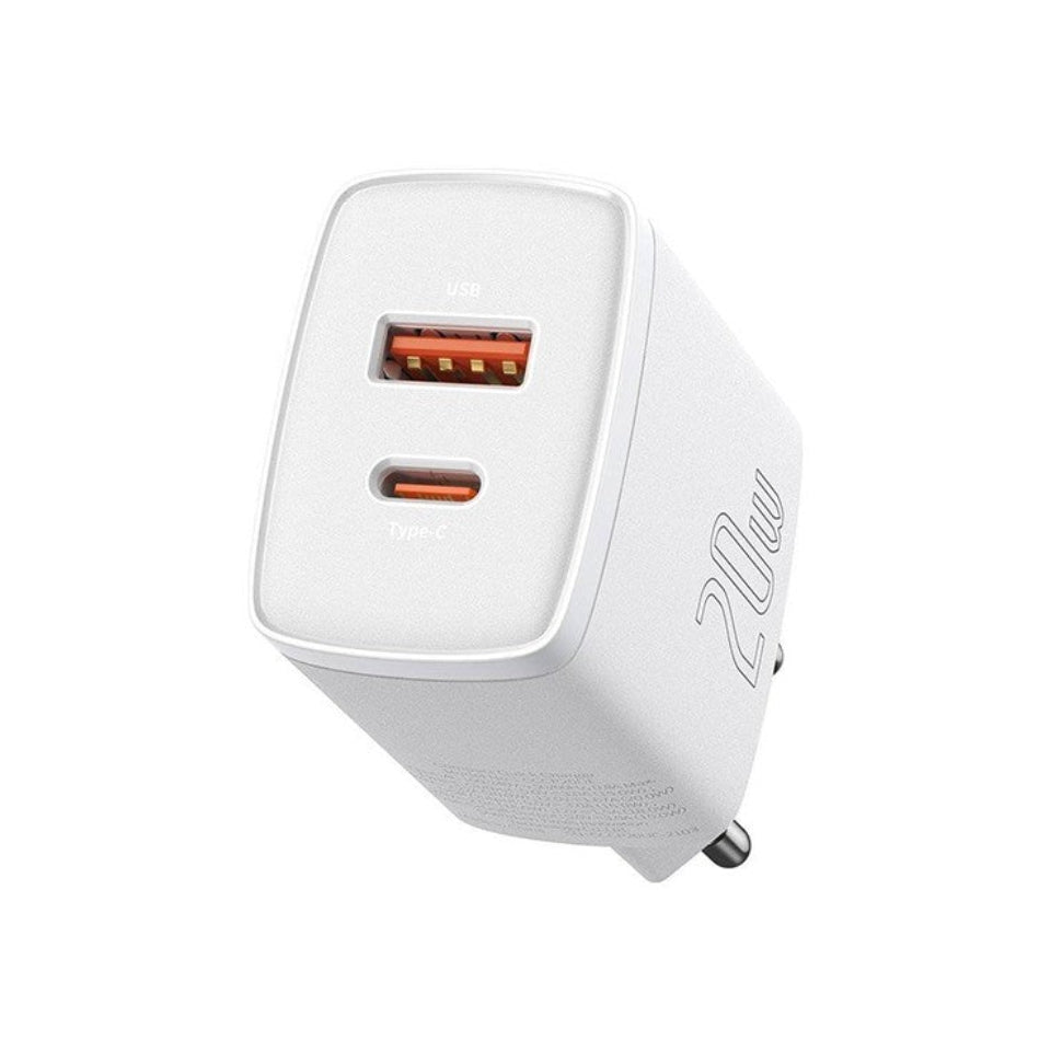 Adaptateur de charge rapide Baseus Compact 20 W (USB + Type-C)