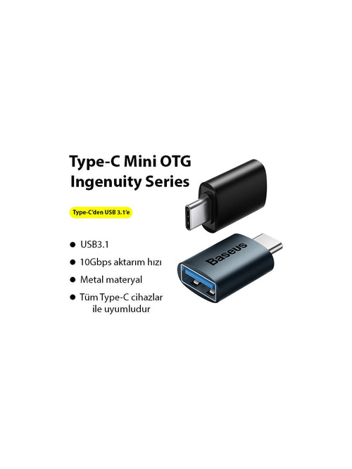 Baseus Type-C To USB 3.1  Dönüştürücü Adaptör Mini Otg