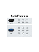 Baseus Type-C To USB 3.1  Dönüştürücü Adaptör Mini Otg