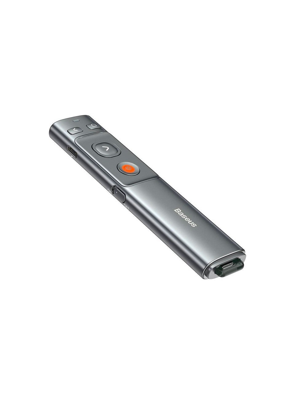 Télécommande de présentation Baseus avec pointeur laser rouge – portée 100 m, USB et Type-C