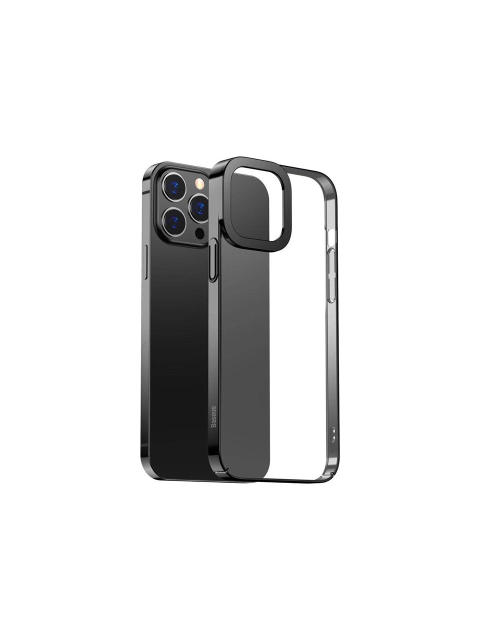 Coque Baseus Glitter iPhone 13 Pro Max 6,7" – transparente à bords noirs