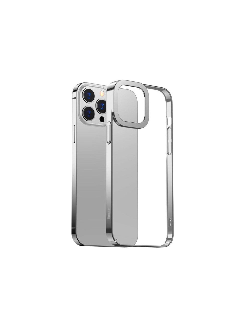 Coque Baseus Glitter iPhone 13 Pro Max 6,7" – transparente à bords argentés
