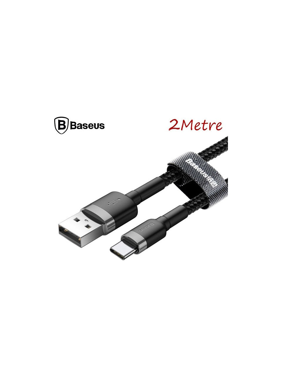 Câble de charge rapide Baseus Cafule USB vers Lightning – 2 mètres, 2,4 A, tressage Kevlar