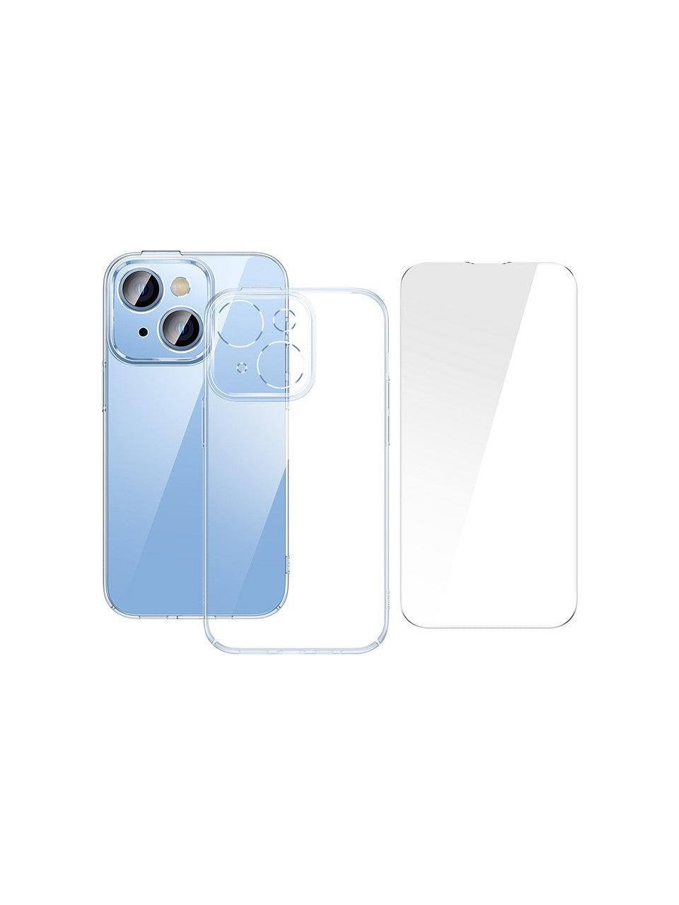 Pack coque en silicone ultra fine Baseus Crystal iPhone 14 Plus 6,7" + protection d'écran en verre trempé