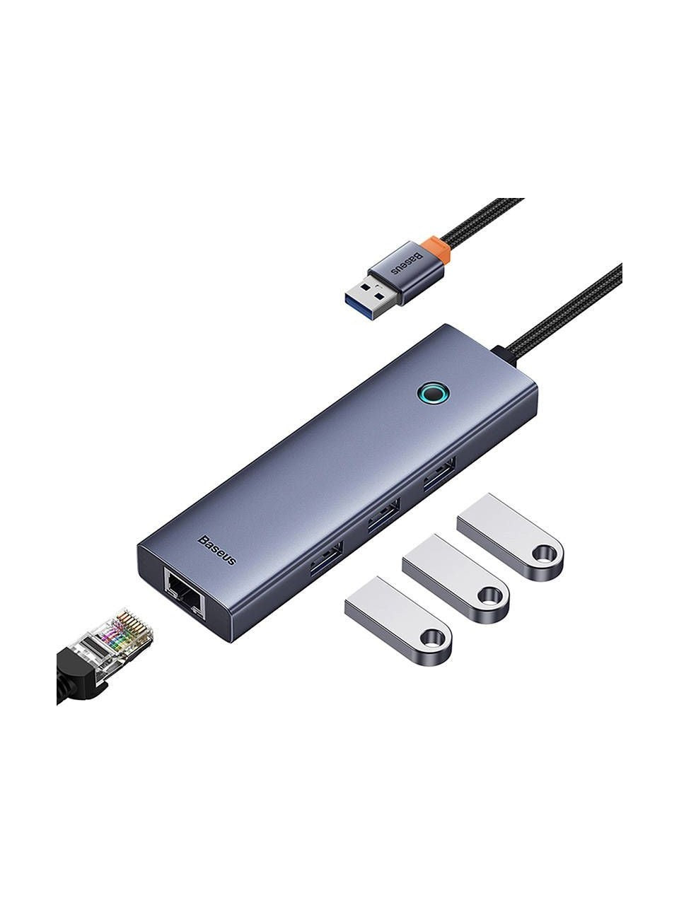 Baseus Ultrajoy 4 en 1 (hub USB) 3.0, USB-A et RJ45
