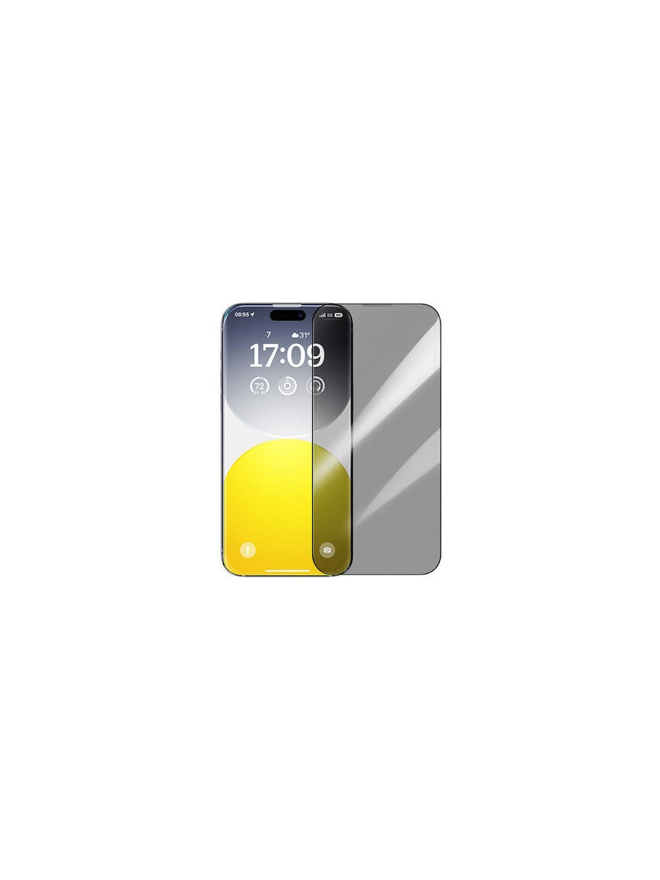 Protection d'écran confidentialité Baseus Diamond iPhone 15 Pro Max – verre trempé effet fantôme 9H