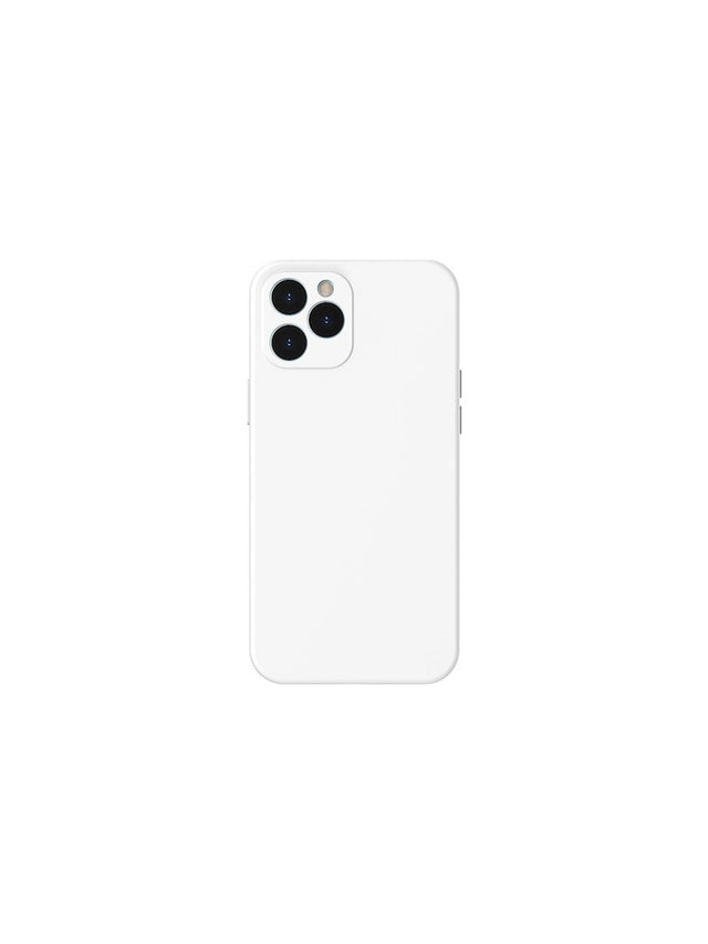 Coque en silicone ultra protectrice Baseus Liquid Silica Gel iPhone 12 Pro Max 6,7" – Blanc