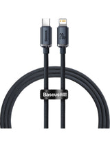 Câble de charge Baseus Crystal Shine 20 W Type-C vers Lightning 120 cm - Noir