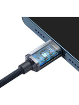 Câble de charge Baseus Crystal Shine 20 W Type-C vers Lightning 120 cm - Noir